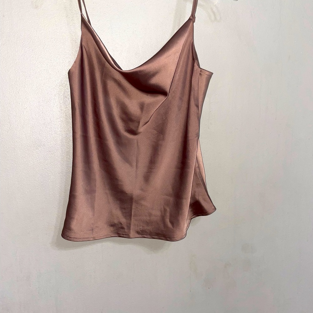 Boutique Brown silk cami top